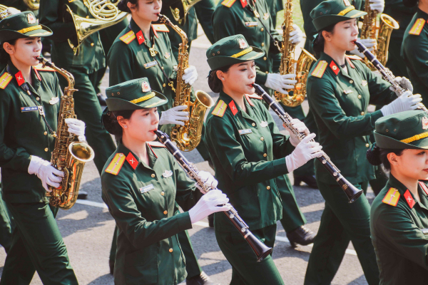 Hợp luyện diễu binh chào mừng Lễ Kỷ niệm 70 năm Chiến thắng Điện Biên Phủ -1