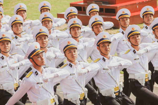 Hợp luyện diễu binh chào mừng Lễ Kỷ niệm 70 năm Chiến thắng Điện Biên Phủ -5
