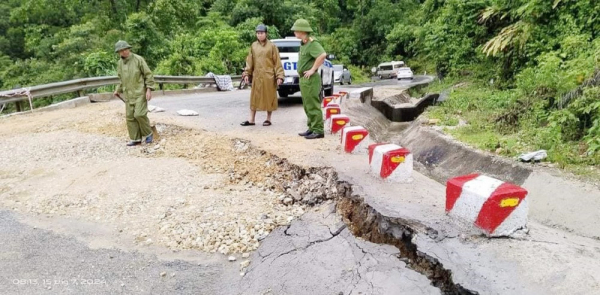 Nghệ An: Đóng đường, tạm dừng lưu thông tất cả các phương tiện trên Quốc lộ 16 -0