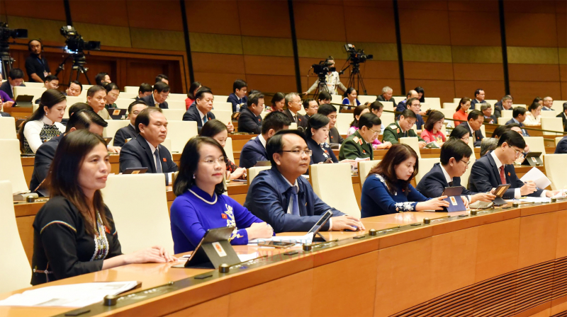Đại biểu Quốc hội tại Kỳ họp thứ Ba, Quốc hội Khóa X	Ảnh: Quang Khánh