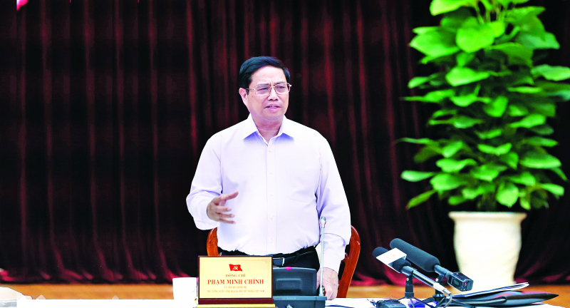 Thủ tướng Phạm Minh Chính phát biểu tại cuộc làm việc 	Ảnh: Dương Giang