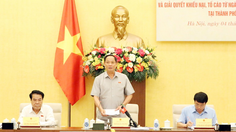 Phó Chủ tịch Quốc hội, Thượng tướng Trần Quang Phương làm việc với TP Hà Nội về tiếp công dân, giải quyết khiếu nại, tố cáo -3