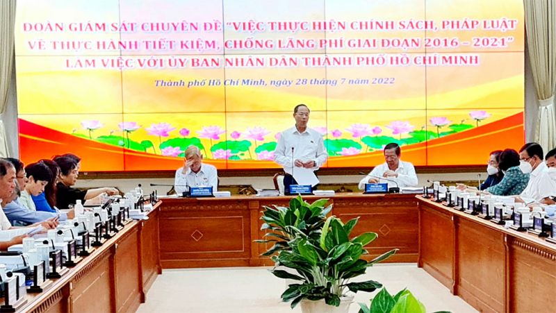 Phó Chủ tịch Quốc hội, Thượng tướng Trần Quang Phương chủ trì làm việc với UBND TP Hồ Chí Minh về thực hành tiết kiệm, chống lãng phí -0