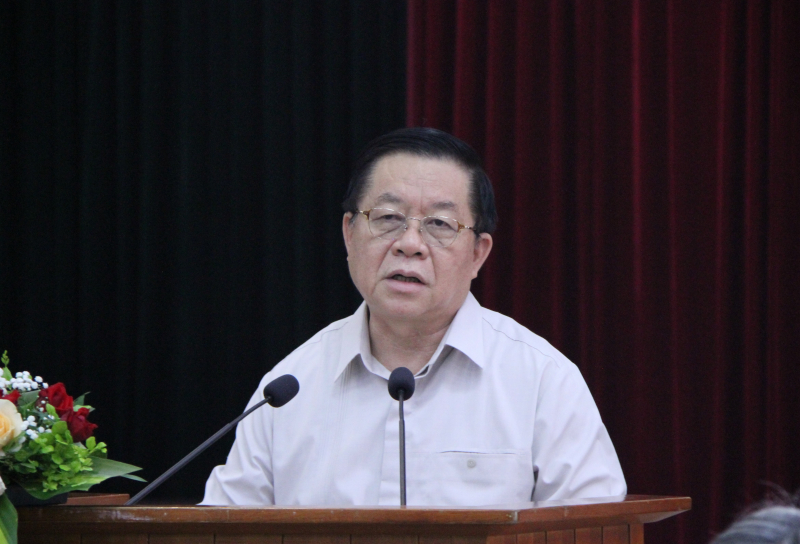 Bí thư Trung ương Đảng, Trưởng Ban Tuyên giáo Trung ương Nguyễn Trọng Nghĩa phát biểu chỉ đạo hội nghị. Ảnh: Minh Trang