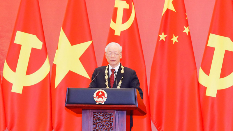 Tổng Bí thư, Chủ tịch Trung Quốc Tập Cận Bình trao Huân chương Hữu nghị tặng Tổng Bí thư Nguyễn Phú Trọng -0