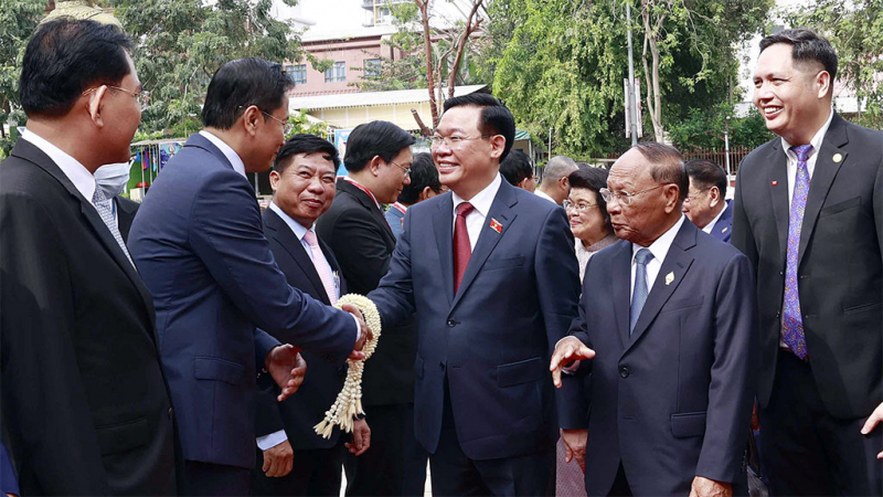 Một số hình ảnh Lễ đón Chủ tịch Quốc hội Vương Đình Huệ thăm chính thức Vương quốc Campuchia -0