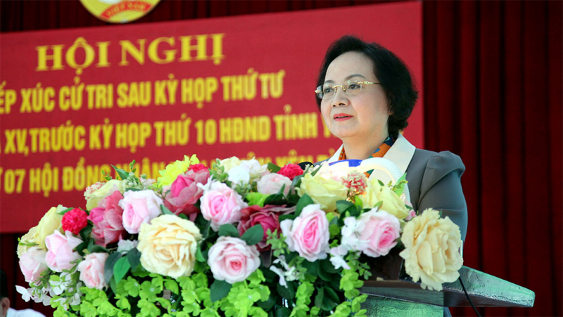 Bộ trưởng Bộ Nội vụ Phạm Thị Thanh Trà tiếp xúc cử tri huyện Yên Bình, Yên Bái -0