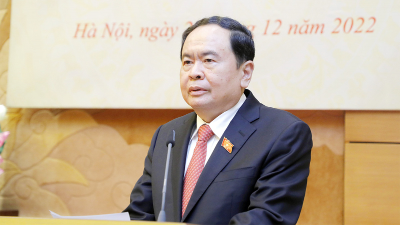 Phó Chủ tịch Thường trực Quốc hội Trần Thanh Mẫn dự lễ công bố và trao Nghị quyết về công tác cán bộ -0