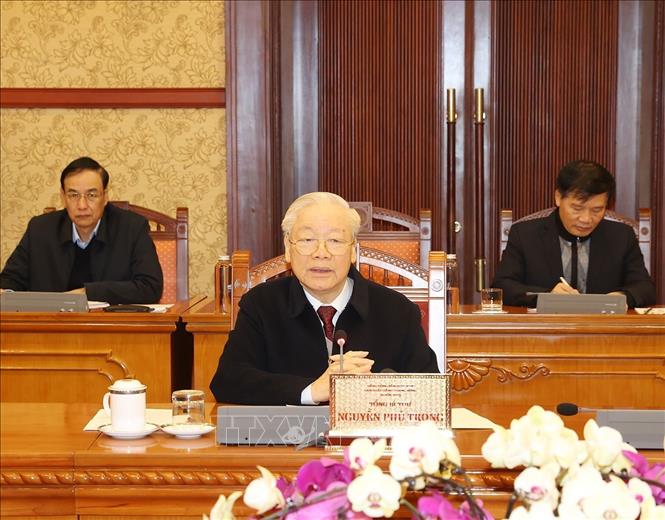 Tổng Bí thư Nguyễn Phú Trọng chủ trì họp Ban Bí thư đánh giá tình hình thực hiện Chỉ thị số 19-CT/TW về tổ chức Tết Quý Mão 2023 -0