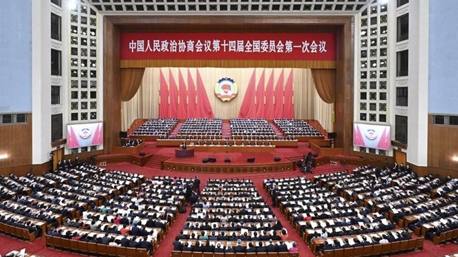 Lễ khai mạc Hội nghị Hiệp thương Chính trị Nhân dân Trung Quốc tại Đại lễ đường Nhân dân ngày 4.2 - Tân Hoa Xã