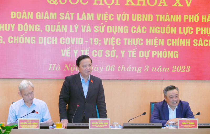 Phó Chủ tịch Quốc hội Nguyễn Khắc Định làm việc với UBND TP Hà Nội -0