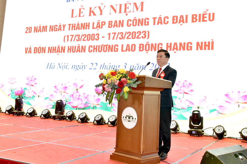 Chủ tịch Quốc hội Vương Đình Huệ dự Lễ kỷ niệm 20 năm thành lập Ban Công tác đại biểu -1