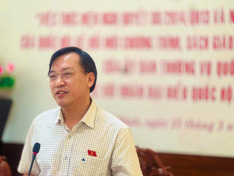 Đoàn Giám sát Ủy ban Thường vụ Quốc hội làm việc với Đoàn đại biểu Quốc hội tỉnh Bình Định -0