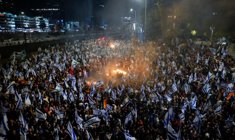 Nguồn AP. Người biểu tình Israel xuống đường phản đối kế hoạch cải cách tư pháp của chính quyền Thủ tướng Netanyahu