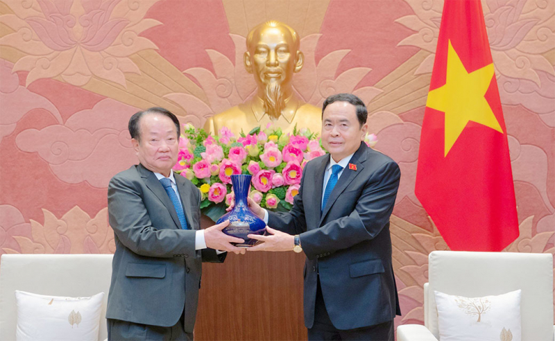 Phó Chủ tịch Thường trực Quốc hội Trần Thanh Mẫn tiếp Tổng Thư ký Thượng viện Vương quốc Campuchia -0