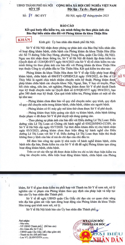 Sở Y tế Hà Nội đề nghị Phòng khám “vẽ bệnh” nhạy cảm tạm dừng hoạt động khám bệnh, chữa bệnh -0