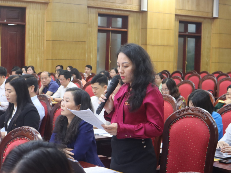 Phó Trưởng Ban Văn hóa - Xã hội, HĐND tỉnh Thanh Hóa Lê Thị Như Hoa nêu câu hỏi giải trình 