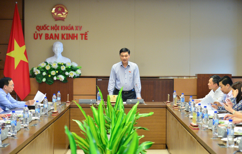 Chủ nhiệm Ủy ban Kinh tế Vũ Hồng Thanh phát biểu - ảnh: T.Chi 