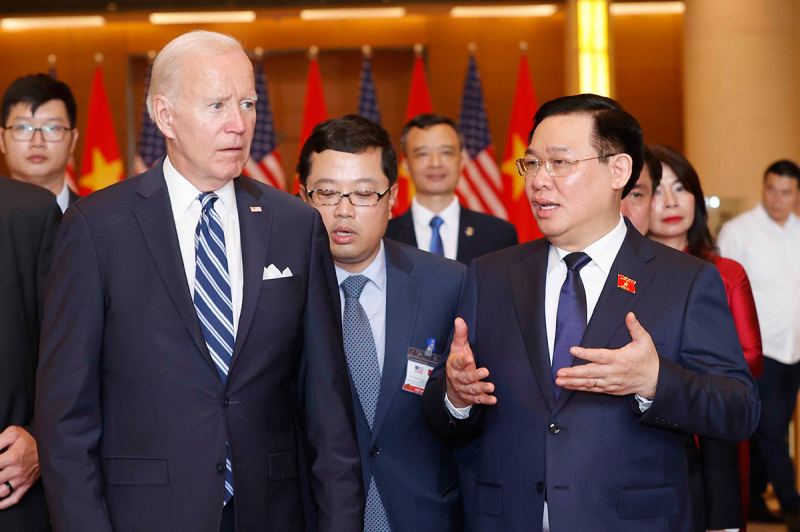 Một số hình ảnh Chủ tịch Quốc hội Vương Đình Huệ hội kiến Tổng thống Hoa Kỳ Joe Biden -2