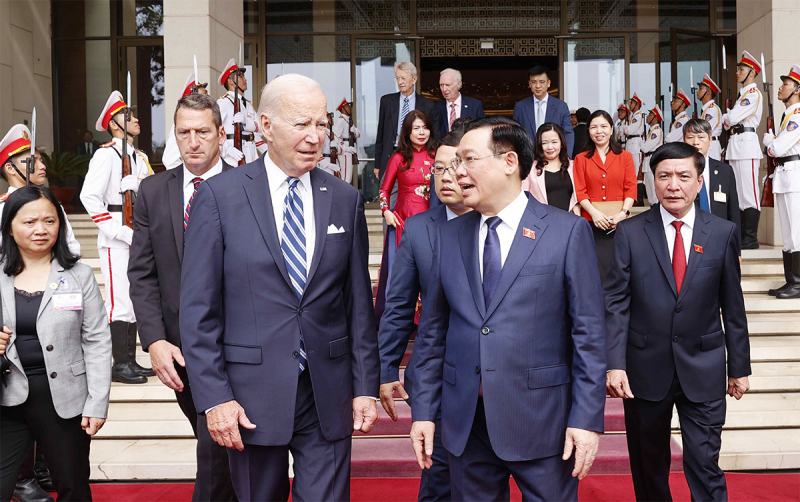 Một số hình ảnh Chủ tịch Quốc hội Vương Đình Huệ hội kiến Tổng thống Hoa Kỳ Joe Biden -5