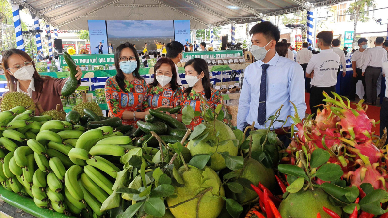 Lễ hội Trái cây Long Khánh nhằm giới thiệu, quảng bá và kết nối sản phẩm nông sản, trái cây, dịch vụ du lịch của TP. Long Khánh. Nguồn: ITN 