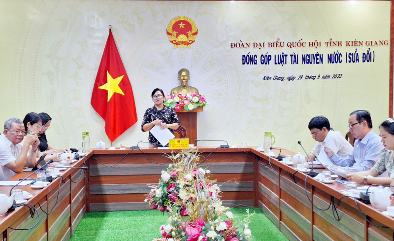 Đoàn ĐBQH tỉnh Kiên Giang tổ chức Hội nghị lấy ý kiến dự thảo Luật Tài nguyên nước (sửa đổi)