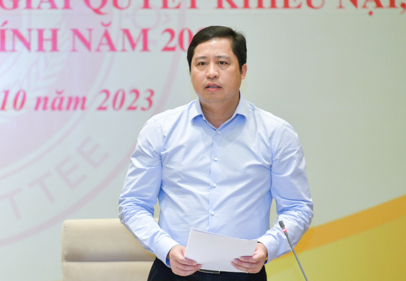 Phó Tổng Thanh tra Chính phủ Dương Quốc Huy phát biểu