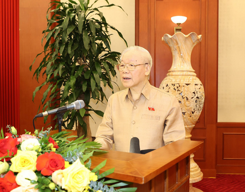 Tổng Bí thư Nguyễn Phú Trọng gặp mặt đại biểu điển hình tiêu biểu toàn quốc học tập và làm theo tư tưởng, đạo đức, phong cách Hồ Chí Minh -0