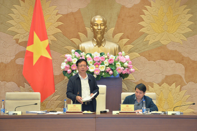 Phó Tổng Thư ký Quốc hội, Phó Chủ nhiệm Ủy ban Pháp luật Nguyễn Trường Giang phát biểu