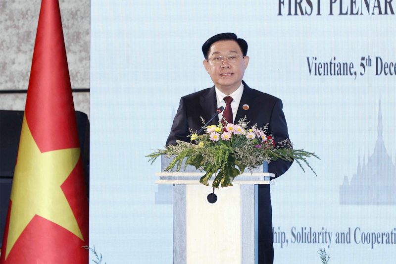 Một số hình ảnh Chủ tịch Quốc hội Vương Đình Huệ dự khai mạc Hội nghị cấp cao Quốc hội 3 nước Campuchia - Lào - Việt Nam lần thứ nhất -4