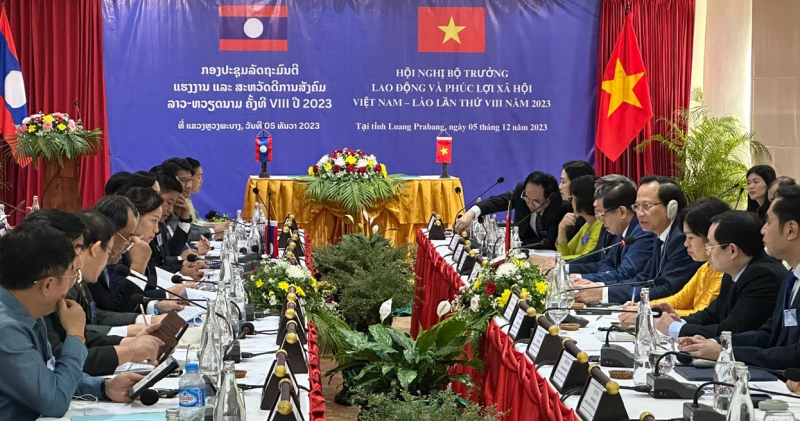 Hội nghị Bộ trưởng Lao động và Phúc lợi xã hội Lào - Việt Nam lần thứ 8 -0