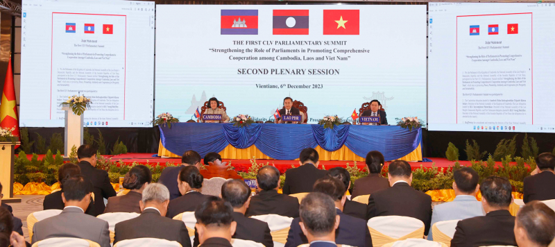 Hội nghị cấp cao Quốc hội ba nước Campuchia - Lào - Việt Nam thông qua Tuyên bố chung