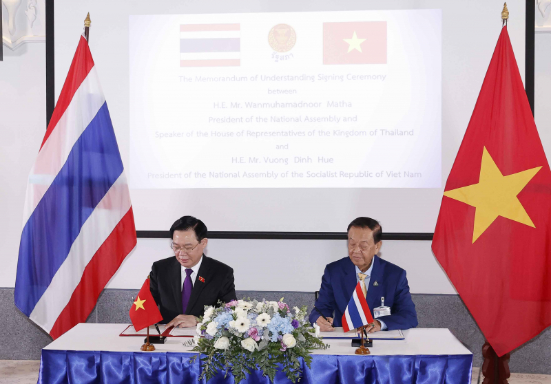 Quốc hội Việt Nam và Hạ viện Thái Lan ký Bản ghi nhớ hợp tác -0