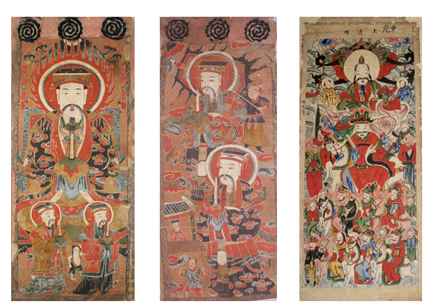 Bộ tranh thờ Bàn vương dân tộc Dao - ảnh tư liệu tại Bảo tàng tỉnh Điện Biên