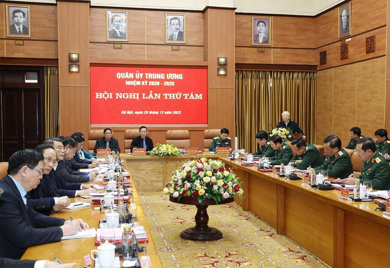 Một số hình ảnh Tổng Bí thư Nguyễn Phú Trọng chủ trì Hội nghị Quân ủy Trung ương lần thứ tám -4