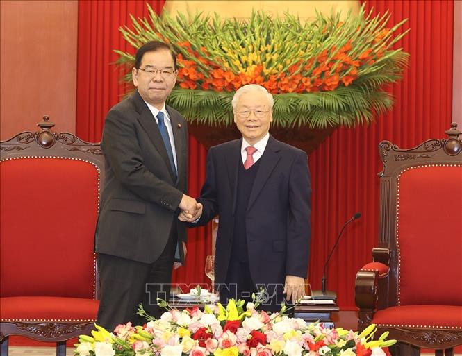 Tổng Bí thư Nguyễn Phú Trọng tiếp Đoàn đại biểu Đảng Cộng sản Nhật Bản -3
