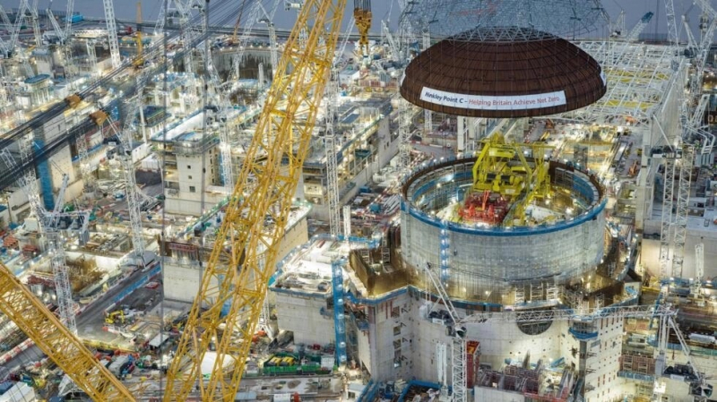 Nhà máy điện hạt nhân Hinkley Point C của Anh đang được xây dựng Somerset. Nguồn: Handout / EDF ENGERY/AFP