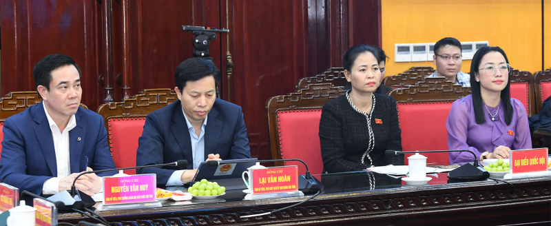 Chủ tịch Quốc hội Vương Đình Huệ làm việc với Ban Thường vụ Tỉnh ủy Thái Bình