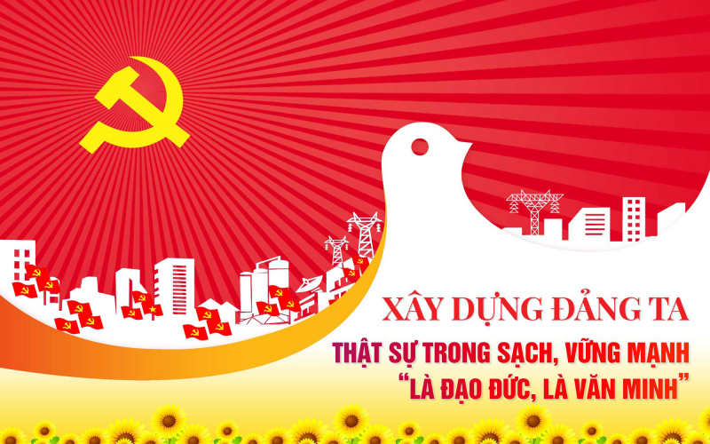 Tự hào và tin tưởng dưới lá cờ vẻ vang của Đảng, quyết tâm xây dựng một nước Việt Nam ngày càng giàu mạnh, văn minh, văn hiến và anh hùng