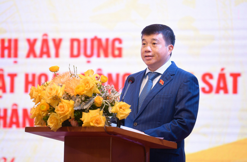 Chủ tịch Hội đồng Dân tộc Y Thanh Hà Niê Kđăm phát biểu khai mạc Hội thảo  - Ảnh H.Ngọc