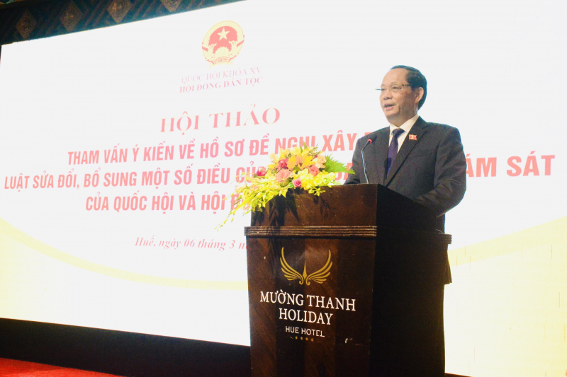Phó Chủ tịch Quốc hội, Thượng tướng Trần Quang Phương dự Hội thảo về sửa đổi Luật Hoạt động giám sát của Quốc hội và HĐND -0