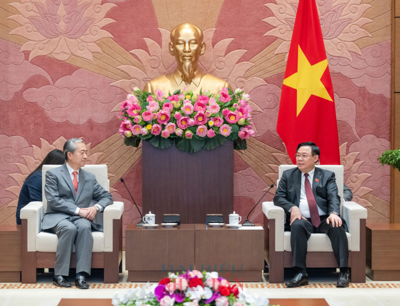 Chủ tịch Quốc hội Vương Đình Huệ tiếp Đại sứ Trung Quốc tại Việt Nam Hùng Ba -0