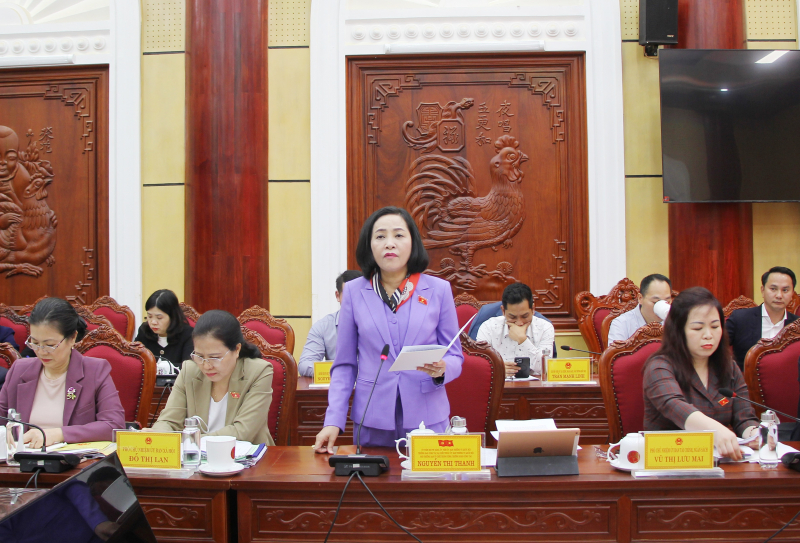 Trưởng Ban Công tác đại biểu Nguyễn Thị Thanh đánh giá cao tỉnh Bắc Ninh đã xây dựng báo cáo bám sát đề cương của Đoàn giám sát, có số liệu minh chứng cụ thể