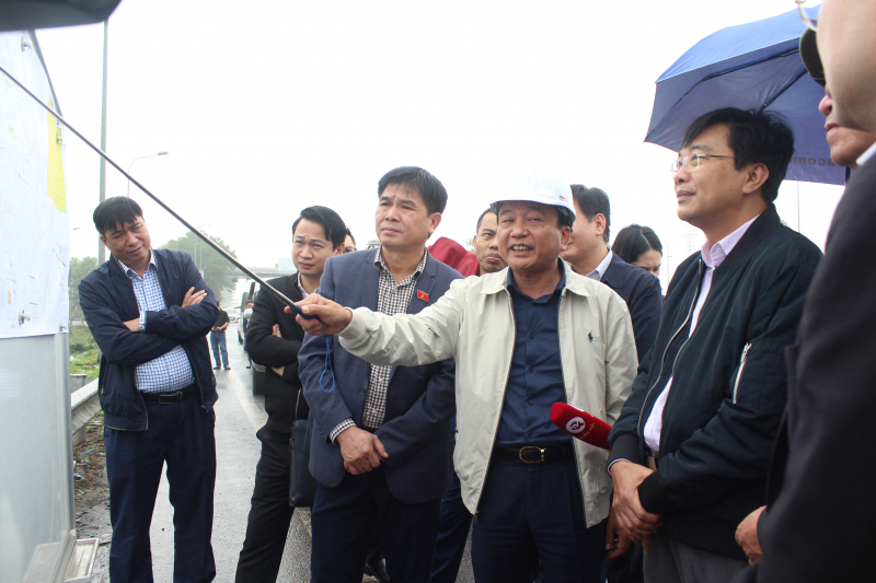 Đoàn giám sát của Quốc hội khảo sát việc thực hiện dự án cao tốc Cao Bồ - Mai Sơn -0