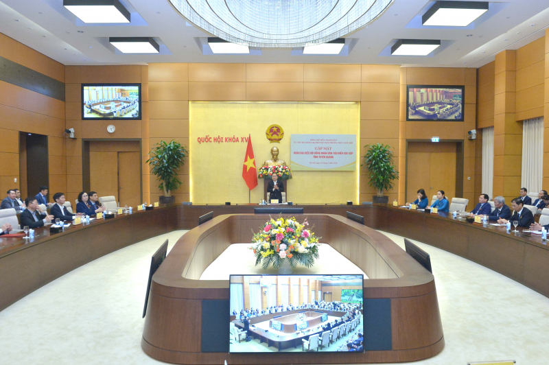 Phó Chủ tịch Thường trực Quốc hội Trần Thanh Mẫn gặp mặt Đoàn Đại biểu HĐND tiêu biểu các cấp tỉnh Tuyên Quang -0