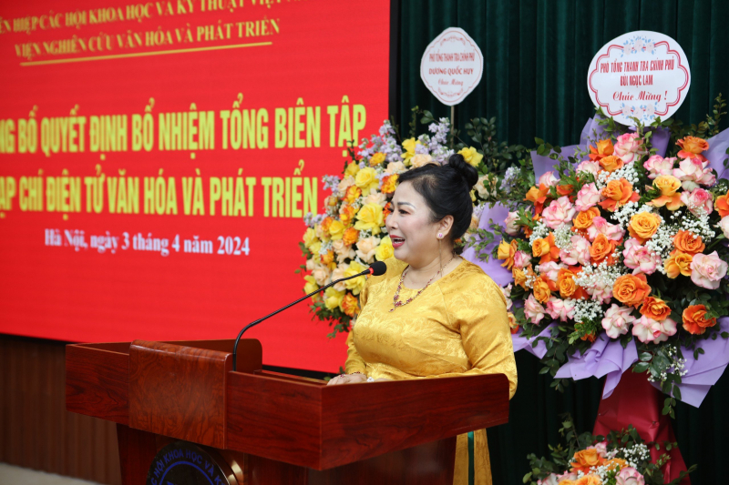 Bà Nguyễn Thị Hoa được bổ nhiệm làm Tổng Biên tập Tạp chí Văn hóa và Phát triển -0
