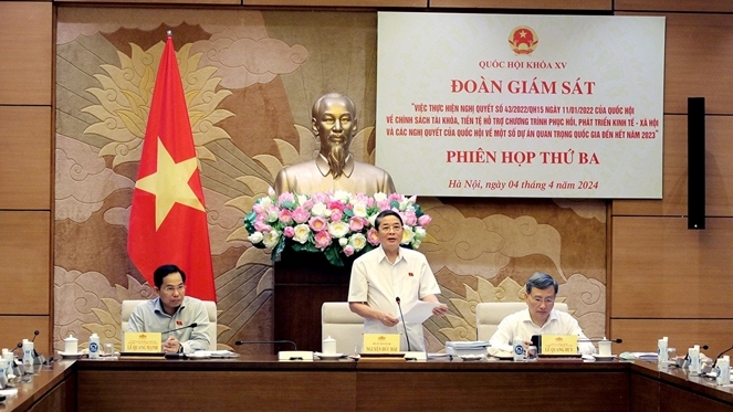 Phó Chủ tịch Quốc hội Nguyễn Đức Hải chủ trì phiên họp của Đoàn giám sát của Quốc hội về thực hiện Nghị quyết số 43