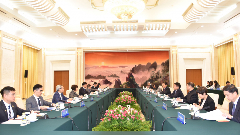Chủ nhiệm Ủy ban Kinh tế Vũ Hồng Thanh làm việc với Chủ nhiệm Ủy ban Tài chính Kinh tế của Nhân đại toàn quốc Trung Quốc -0