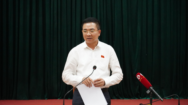 Phó Chủ nhiệm Ủy ban, Trung tướng Nguyễn Minh Đức phát biểu tại buổi làm việc