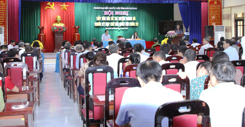 Tổng Thư ký Quốc hội, Chủ nhiệm Văn phòng Quốc hội Bùi Văn Cường tiếp xúc cử tri tại tỉnh Hải Dương -0